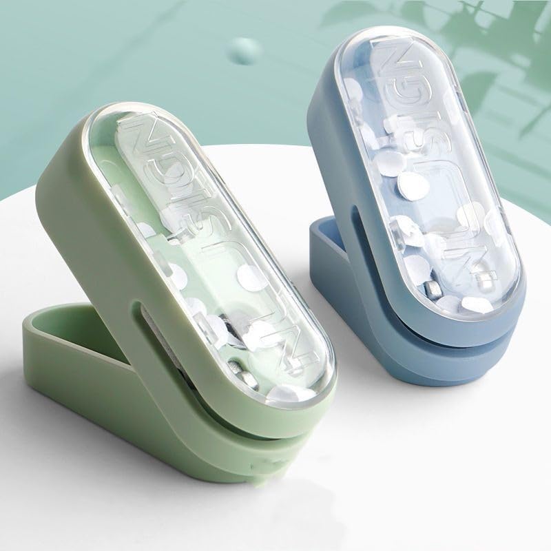 Knamoda Mini Small Hole Puncher White Color, 10 Sheet Paper Hole Puncher Capacity Single Hole Puncher for Office Use Or Gift for Students (White)