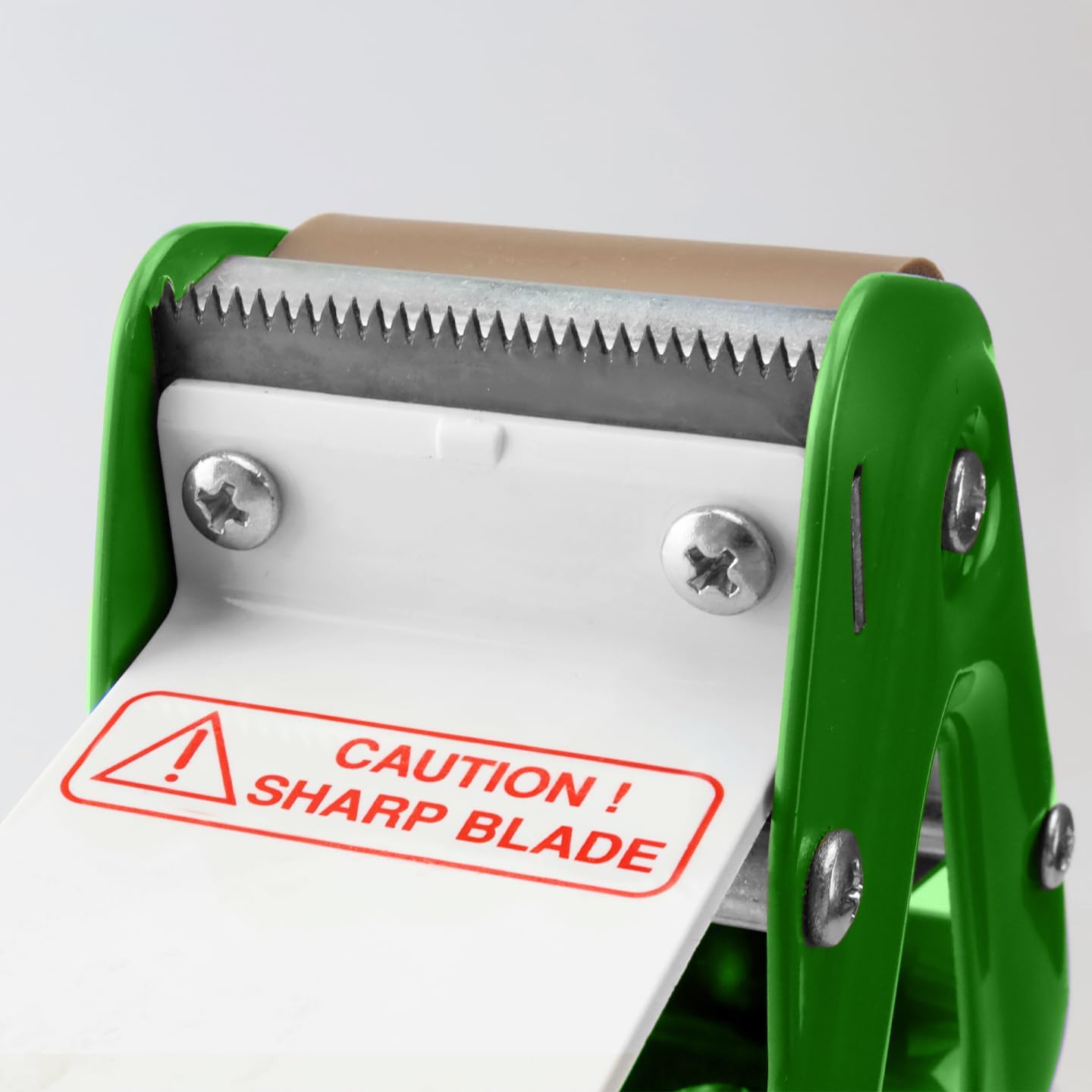 Heavy Duty Metal Frame Tape Gun - 3" Core with Special Ergonomic Handle - Packing Tape Dispenser with Premium Tempered Steel Blade for 2" Tape Rolls