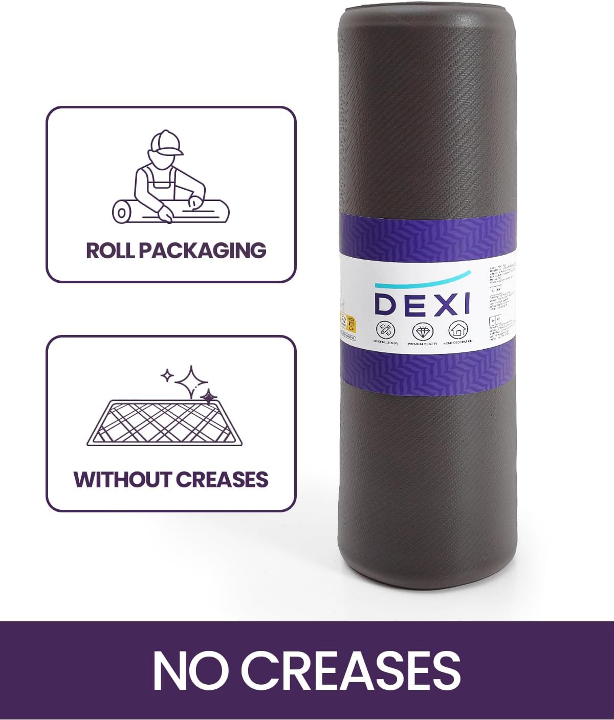 DEXI Kitchen Mat Cushioned Anti Fatigue, Non Slip Waterproof Comfort Standing Floor Rug for Kitchen, Office, Sink, Laundry, 48x20, Brown