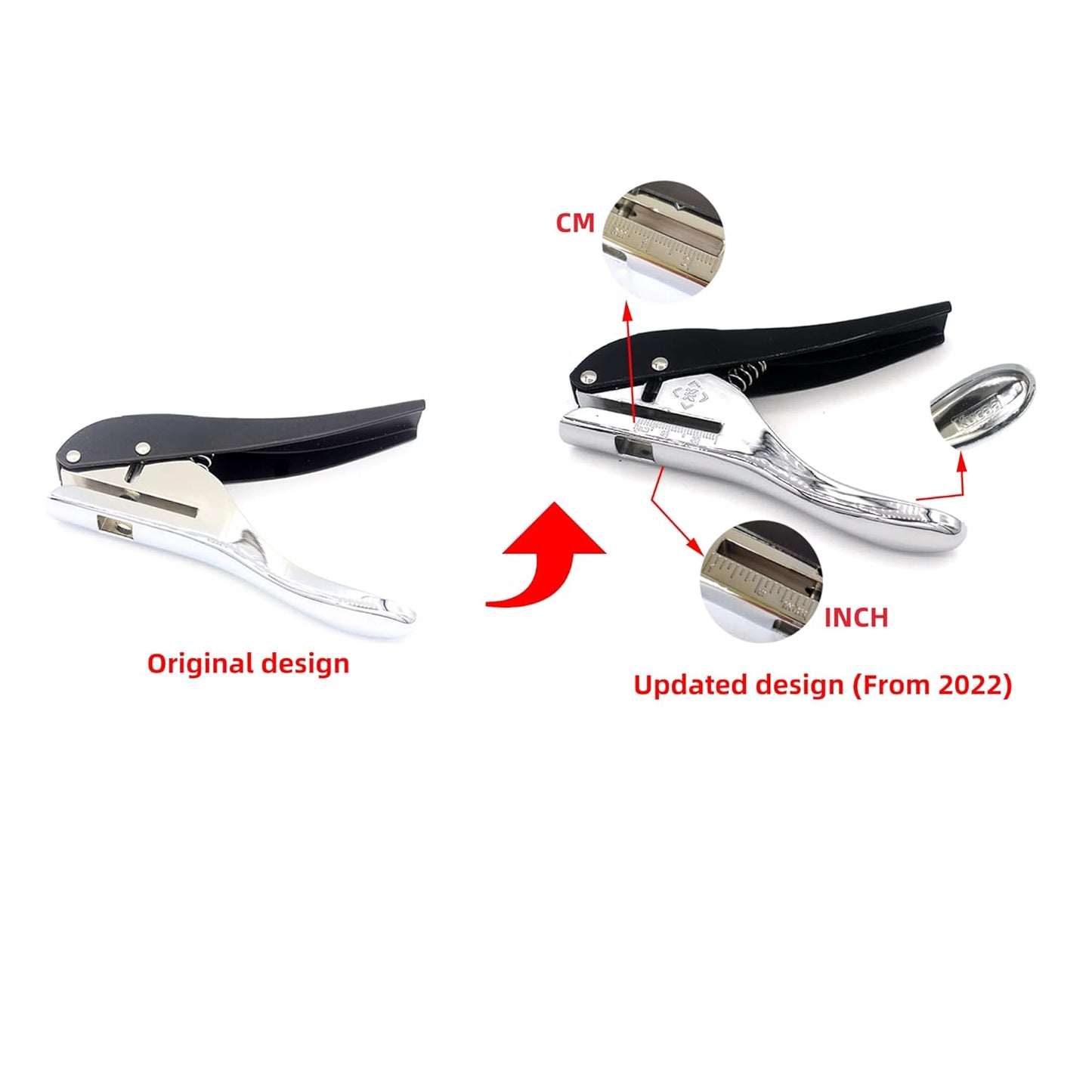 Metal Silver Hand-held 2/5 inch 10mm Round Heavy Duty Single Circle Hole Punch for ID Cards PVC Cards Badge Photos