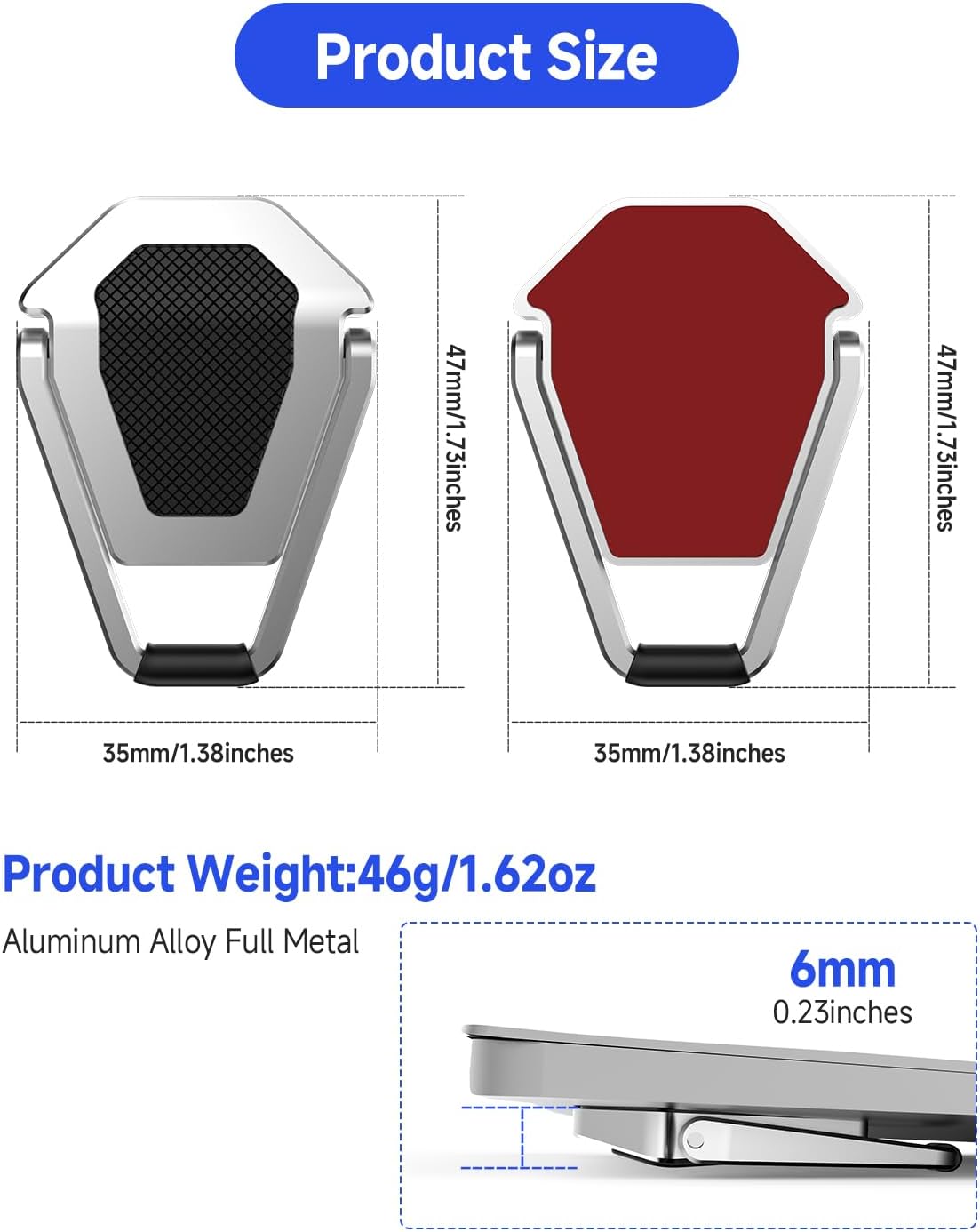 Portable Laptop Stand, Mini Aluminum Keyboard Riser,Foldable Cooling Pad,Ergonomic Adjustable Laptop Stand Holder for 11.6-17 Inch Laptops for MacB00k Air/Pro,Silver