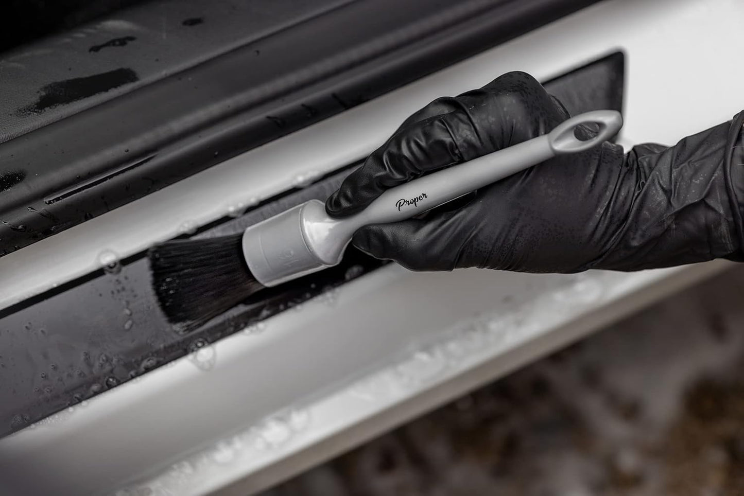 Car Detailing Brush Set - 3 Pack Synthetic Brushes for Interior & Exterior, Wheels, Tires, Engine Bay, Leather Seats