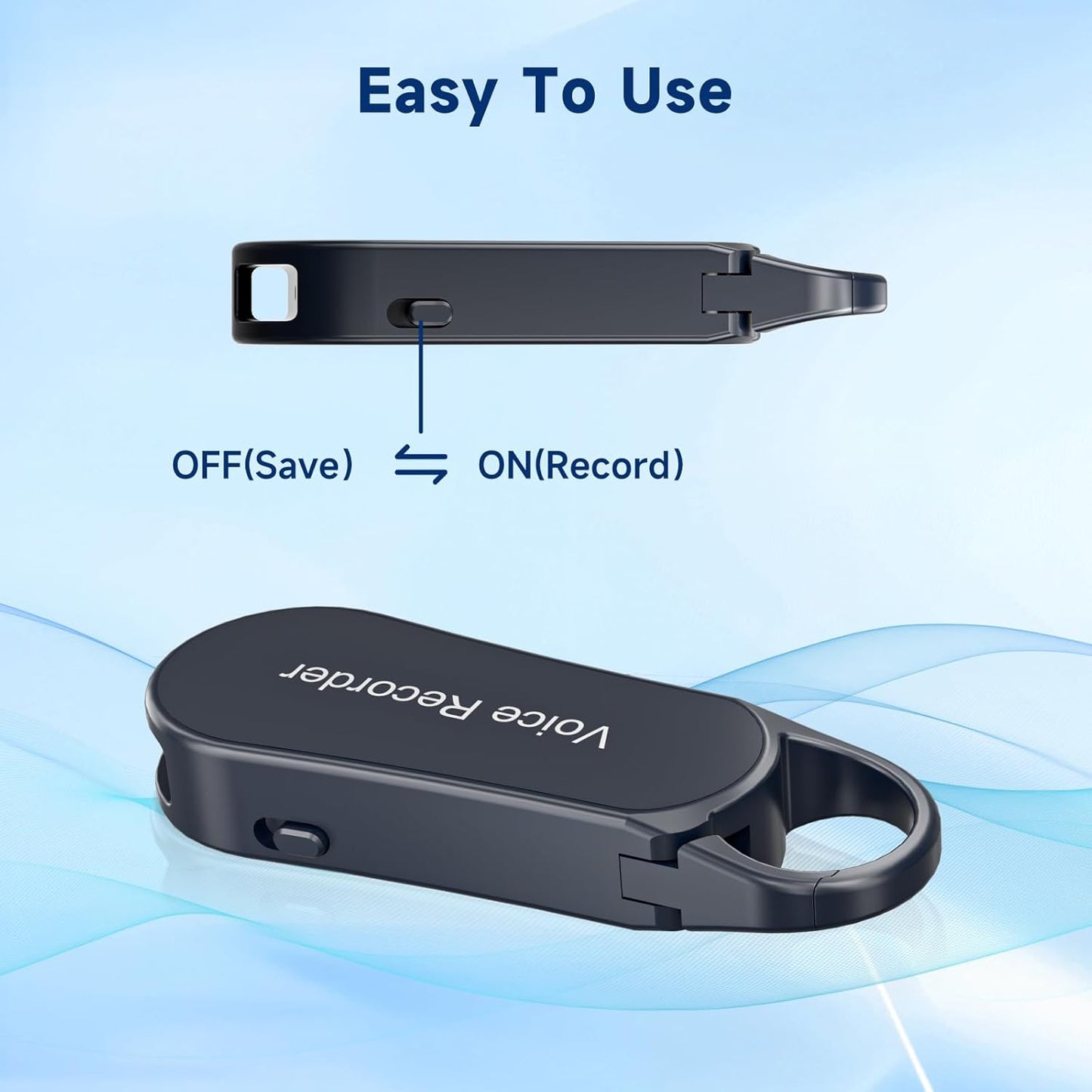 Professional Portable V56 Voice Recorder 128GB, Howabo New Upgraded Noise Reduction HiFi Pure Sound Quality, 1536Kbps Audio Activated Voice Recorder for Your Lectures Meetings Classes