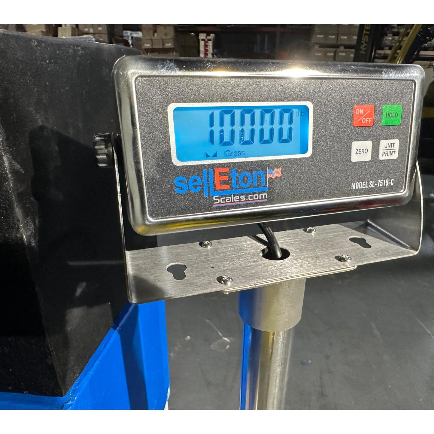 SellEton SL-4x4-10k-NN Floor Scales, Accurate Pallet Scales with Smart Digital Indicator for Warehouse Shipping and Medium Duty Industrial Weighing (48"x48", 10.000 lb x 1 lb)