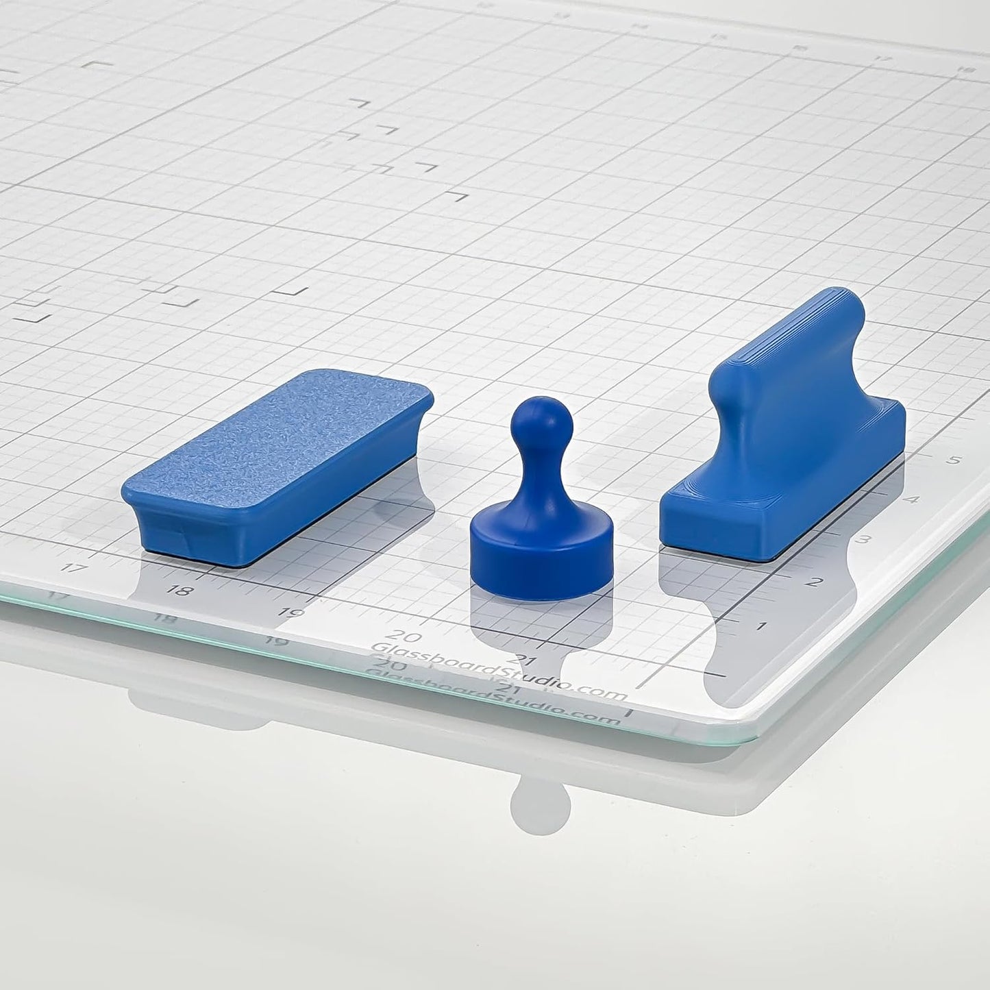 Glassboard Studio Mega Magnets - Neodymium - Heavy Duty, Colorful, Ergonomic, Ideal for Crafting, Quilting, and as Magnetic Knife Holders (4, Tangerine Orange Bar)