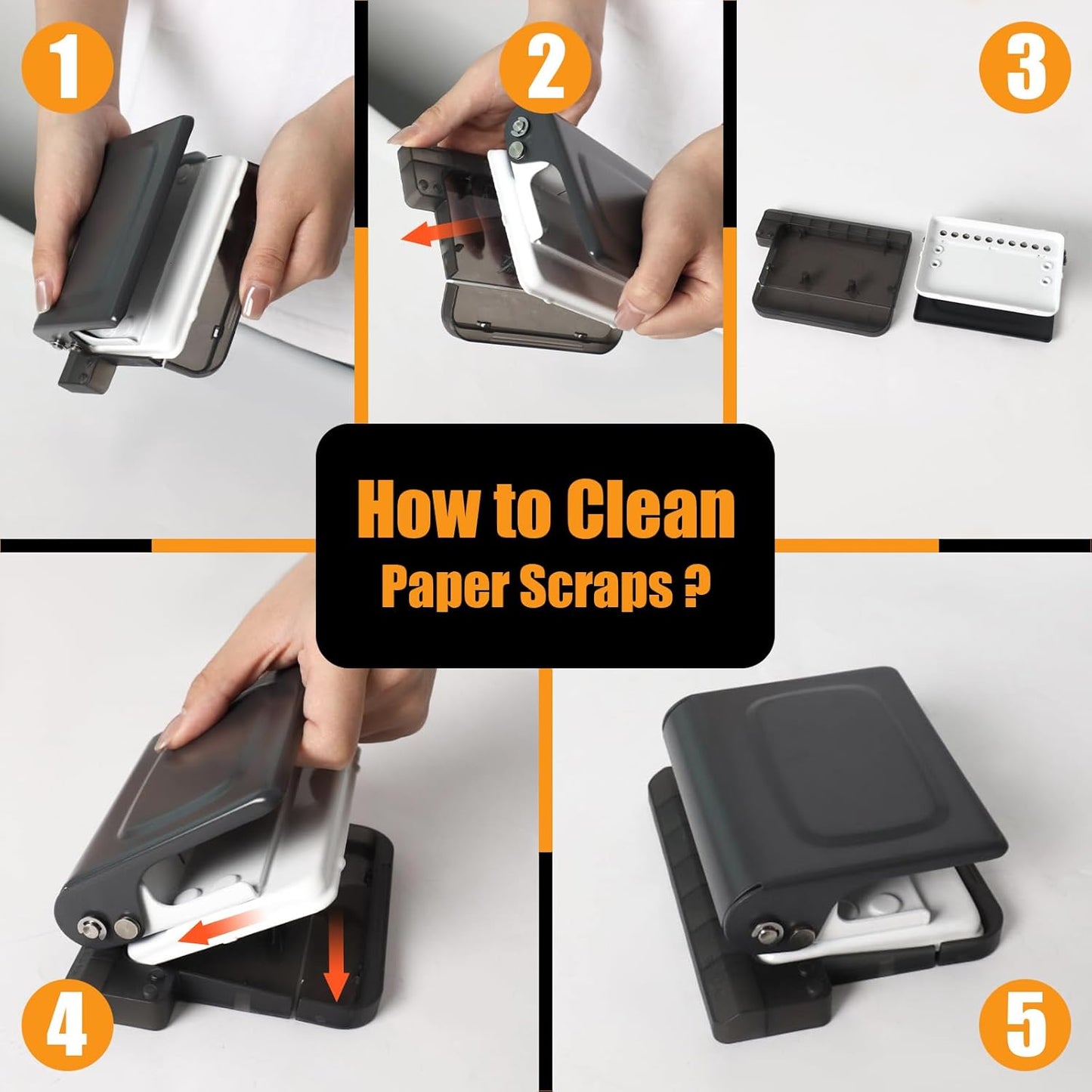 10 Hole Punch Binding Machine for Planners with 10 Multi-Color Binder Rings,30 Holes on A4,20 Holes on A5,26 Holes on B5,10 Sheet Capacity (Black)