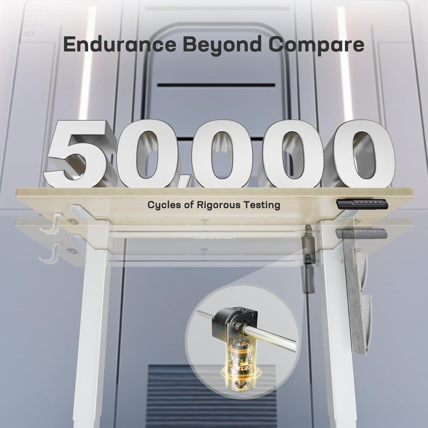 Marsail 40x24 Electric Standing Desk - Adjustable Height Computer Desk with Memory Presets, Storage Bag & Cable Management for Home Office & Gaming Workstations