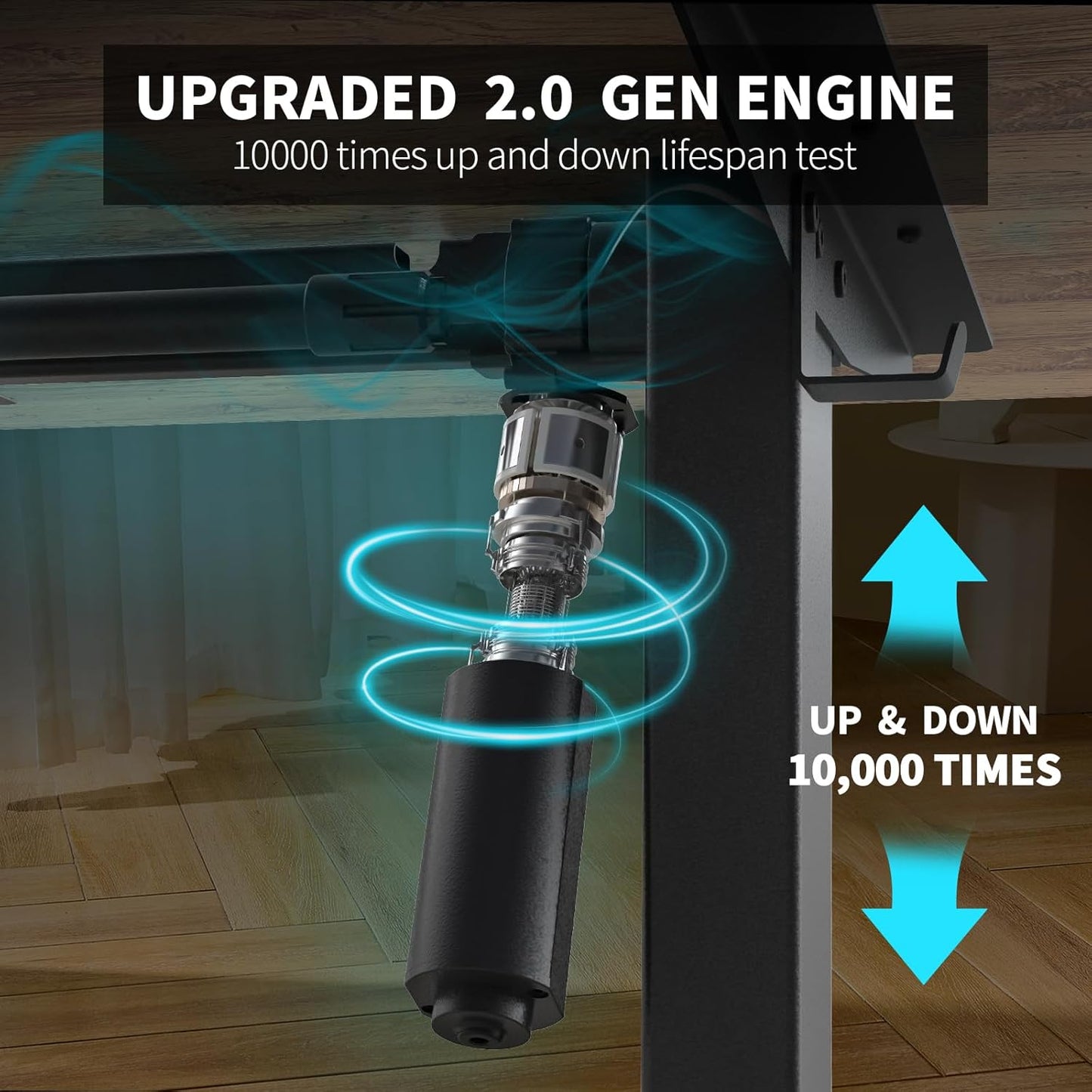 55 x 30 Inch Electric Standing Desk with 2 Drawers, Adjustable Height Widened Stand Up Desk with Storage, Sit to Stand Ergonomic Workstation for Home Office, Light Rustic