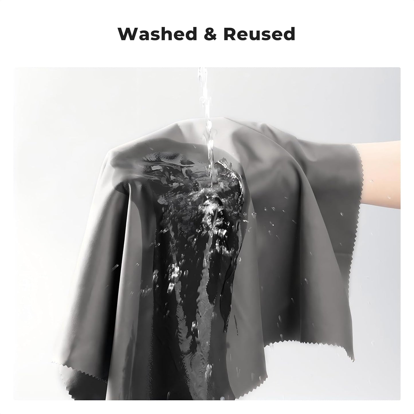 4 Pack 16''x16'' Extra Large Microfiber Cleaning Cloths, K&F Concept Oversized Microfiber Cloths for TV Screen, Electronics, Laptops, Telescope, Computers, Eyeglasses, Gray