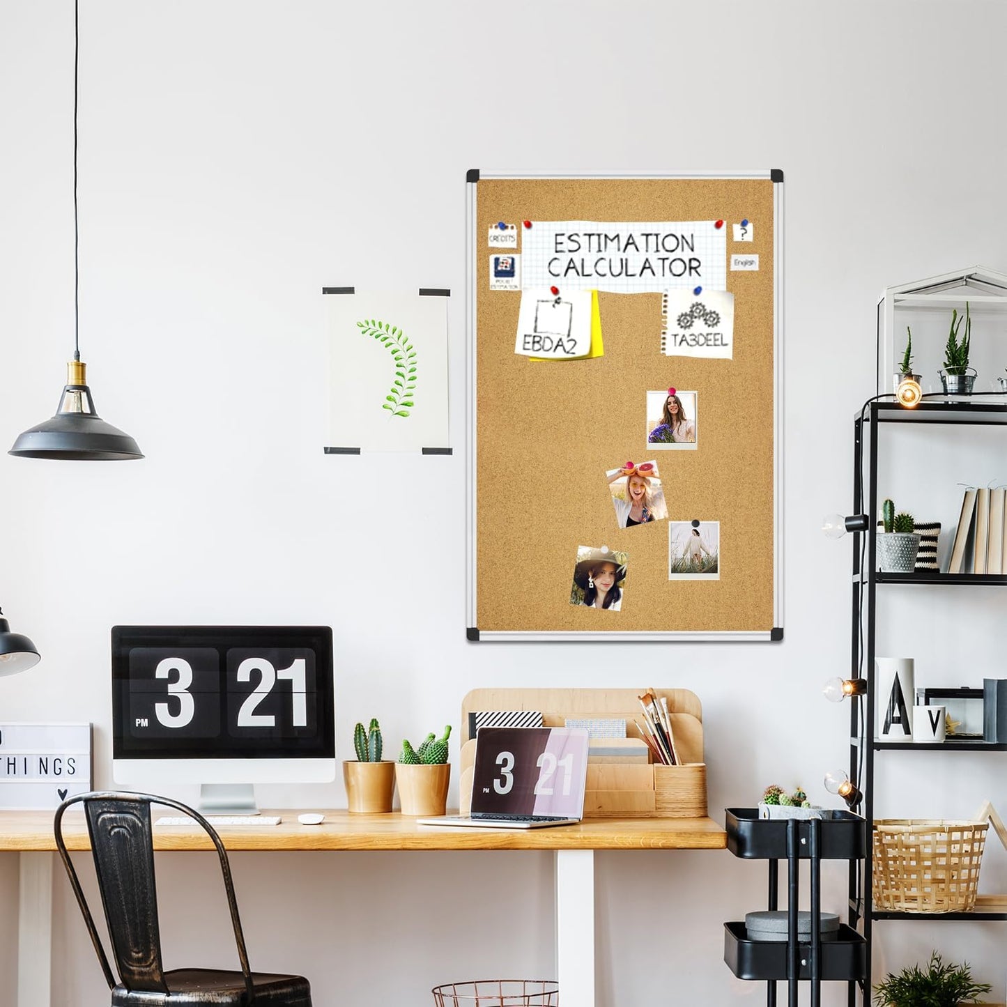 XBoard Cork Board 48 x 36, Bulletin Board Corkboard with Push Pin for Display and Organization