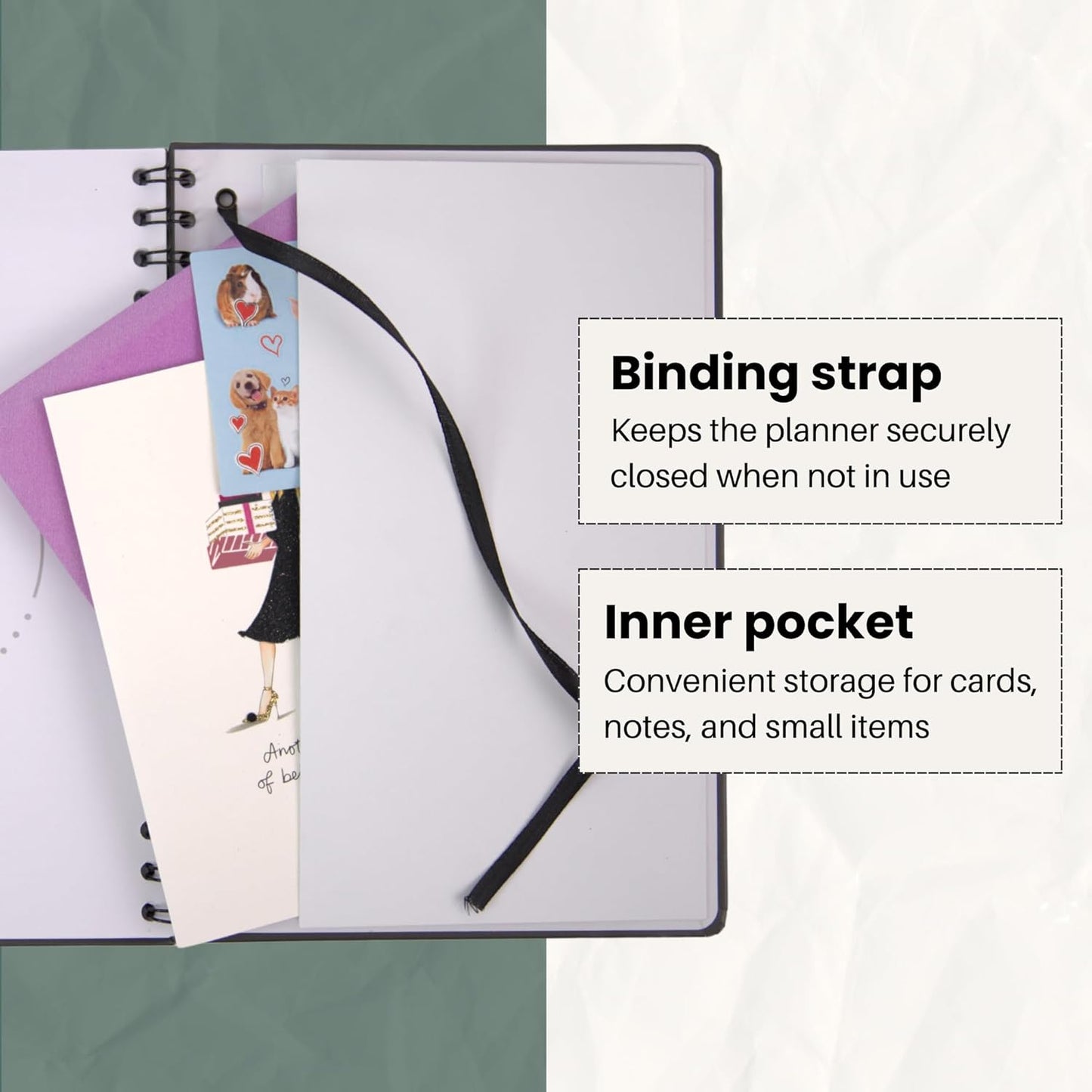 Undated Monthly Planner 2025-2026 - 18 Month Monthly Calendar Planner Book for School Office and Home - Hardcover Blank Planners for Goals Tasks and Dates - B5(6.9" x 9.8") Black