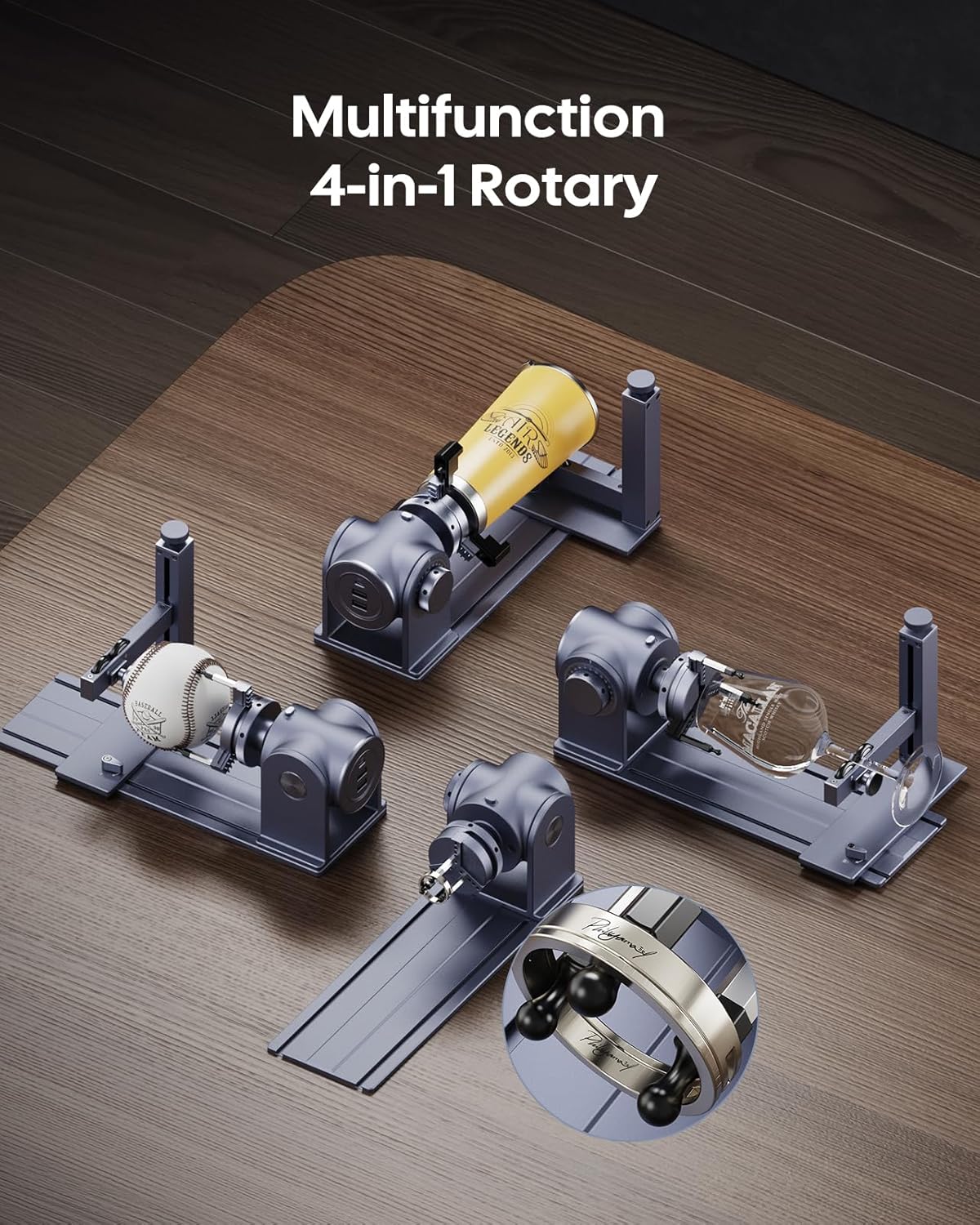 LaserPecker LP4 Dual-Laser Engraver with Rotary & Slide Extensions, 8K 240,000mm/min for 360° Tumblers/160x300mm Batch Jobs, Auto-Switch IR/Diode for Jewelry & Industrial Mass Production, Deluxe Set