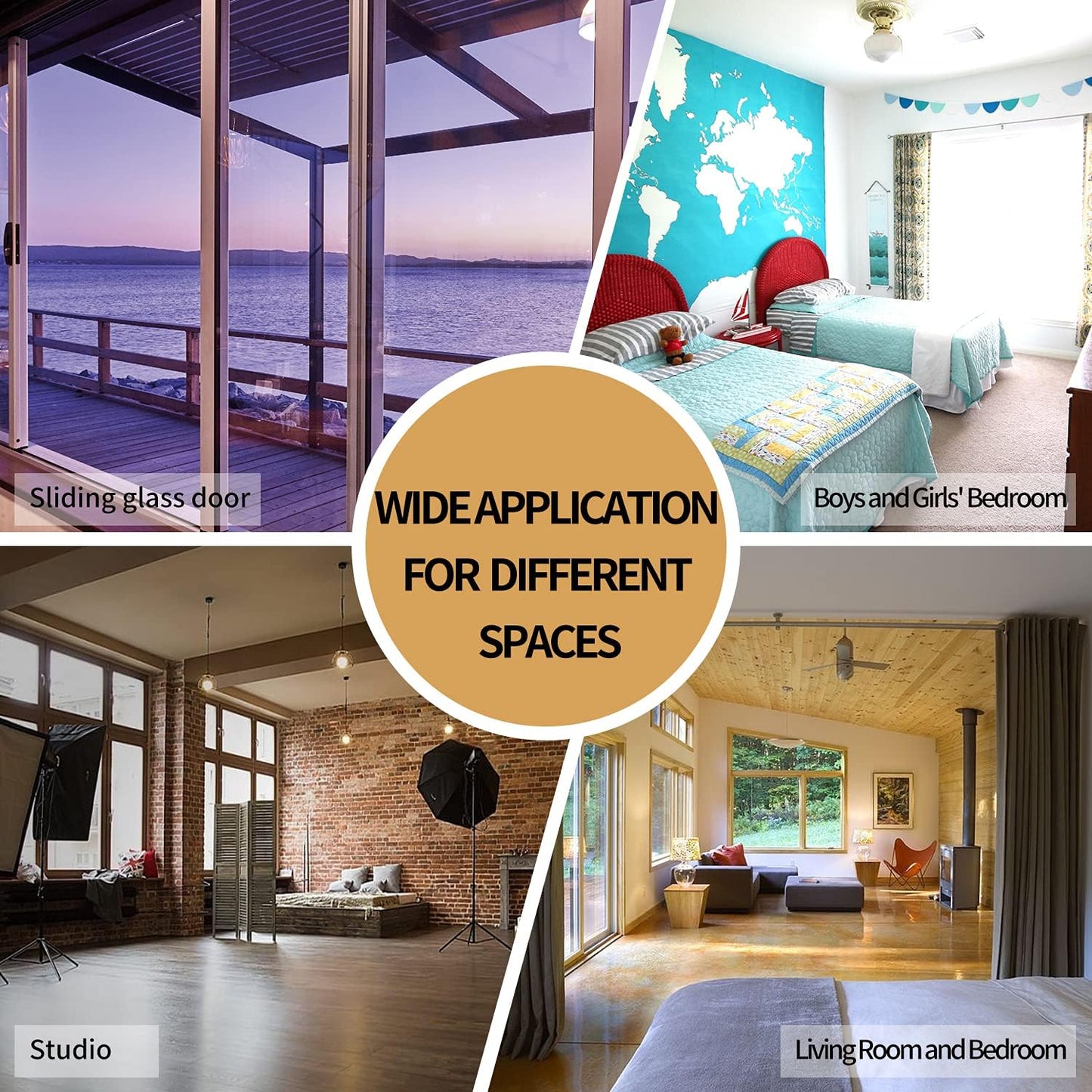 BONZER Room Divider Curtain Total Privacy Wall Wide Grommet Room Darkening Curtains for Patio Sliding Glass Door, 96L x 70W Inch (8L x 5.8W ft), 1 Panel, Silver