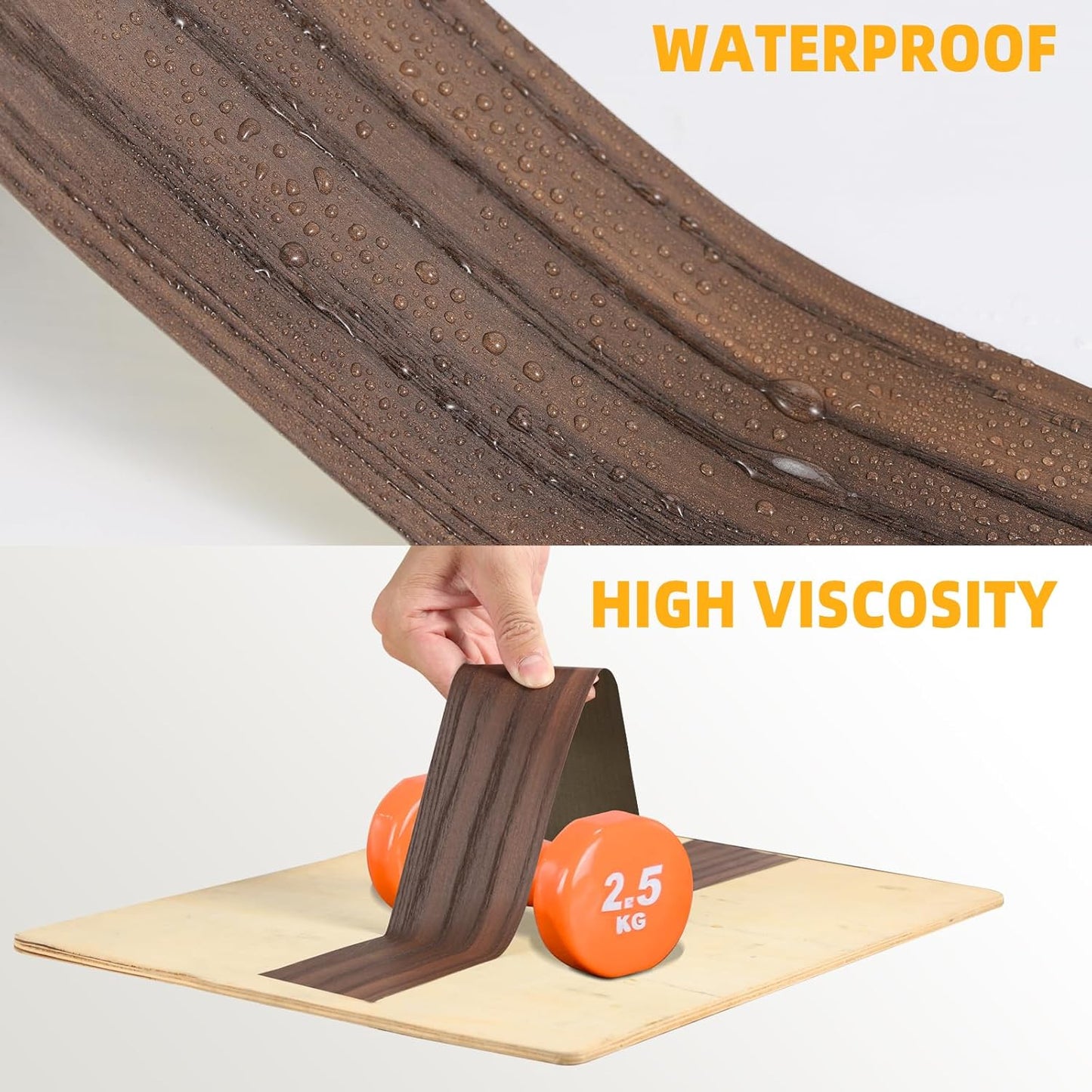 GSCIT Club Maple Wallpaper, 15.7 inch X 15ft Self Adhesive Wood Grain Repair Tape Patch for Tables, Chairs, Baseboards, Doors, Windows, Floors, Handicraft DIY.