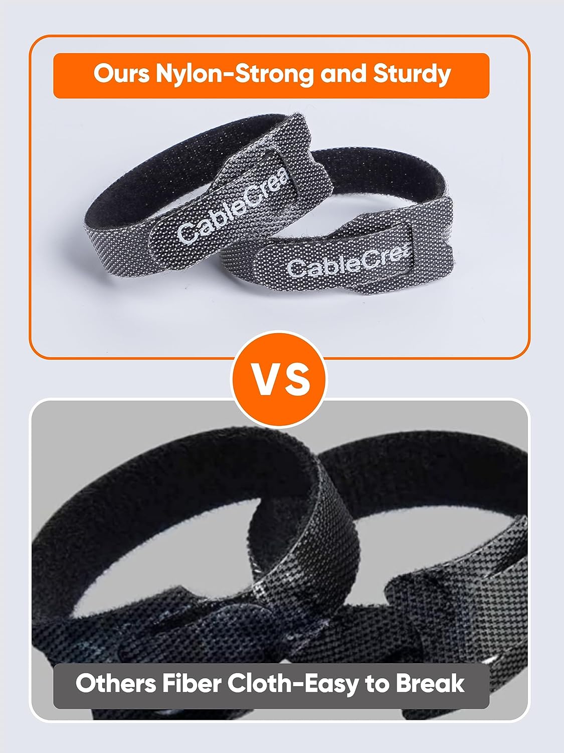 CableCreation 100PCS Fastening Cable Ties Reusable, Premium 6-Inch Adjustable Cord Ties, Nylon Cable Management Straps Hook Loop Cord Organizer Wire Ties Reusable Black