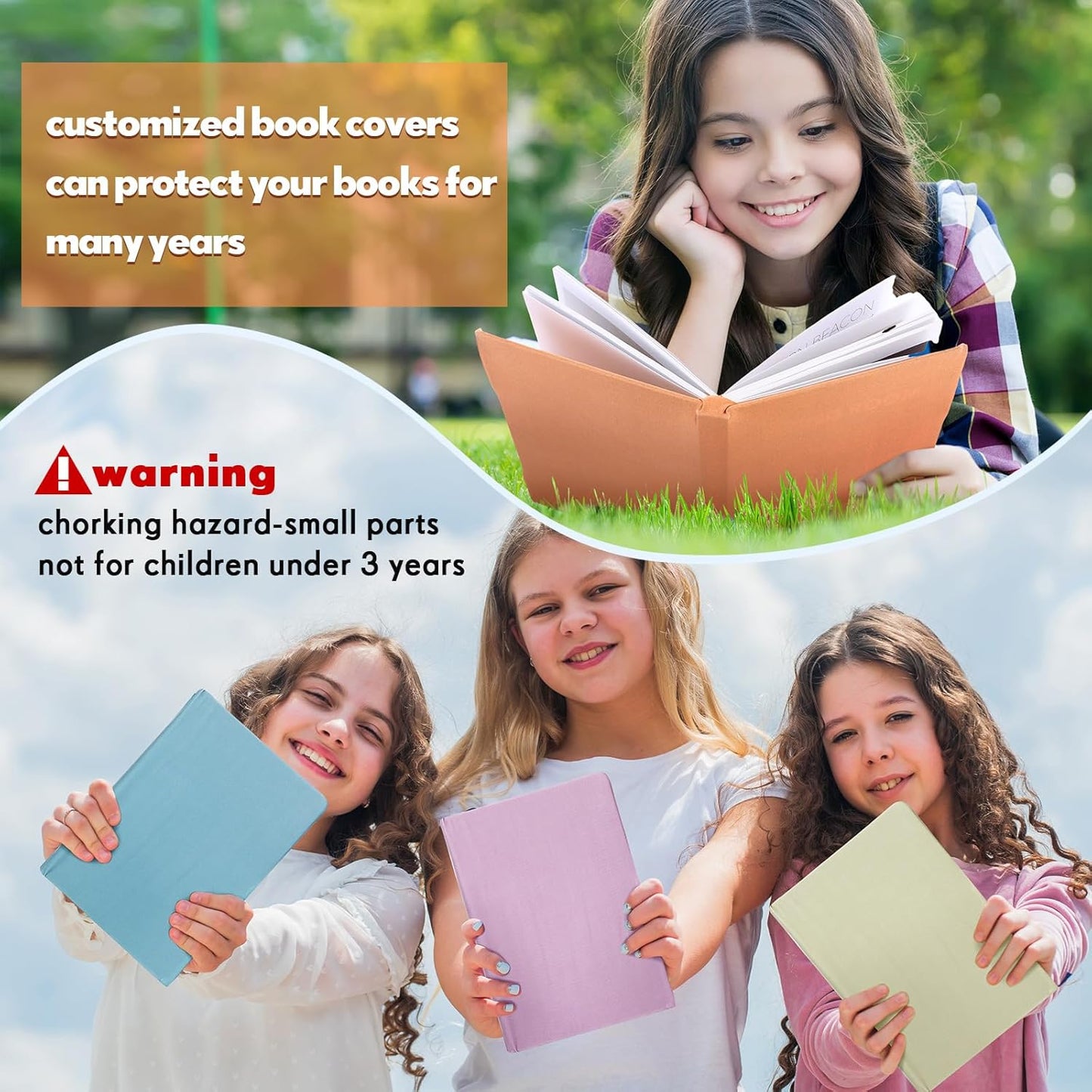 PerKoop 12 Pcs Jumbo Book Covers Stretchable Fabric School Book Protector Reusable Washable Cover Protector for Most Hardcover Textbooks(Morandi Color,6 x 9 Inch)