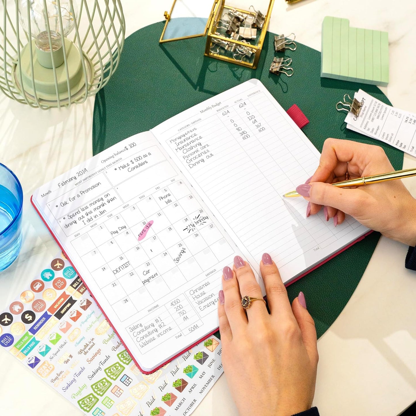 Legend Budget Planner – Financial Organizer Book. Money Account & Expense Tracker Notebook Journal for Household Monthly Budgeting (Hot Pink)