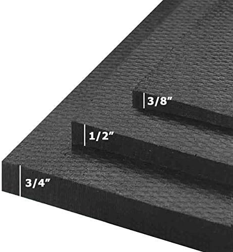American Floor Mats - Heavy Duty Stall Tiles - Stable/Horse Flooring - Thick, Durable Rubber Solid Black 8' x 20' Set 3/8" Thick (40 Tiles Total)