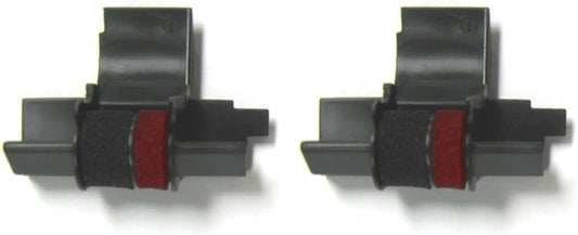 (2 Pack) Compatible/Replacement Canon P23-DH-V P23-DHV-3 P27-DH Calculator Ink Roller, Black/Red Ink Also Fits Casio HR-170RC HR-200RC HR-300RC Sharp EL-1750V EL-1801V Catiga CP30A CP90A and More