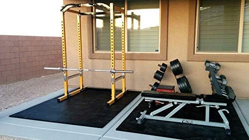 American Floor Mats - Heavy Duty Stall Tiles - Stable/Horse Tiles - Thick, Durable Rubber Flooring Solid Black 8' x 10' Set 3/8" Thick (20 Tiles Total)