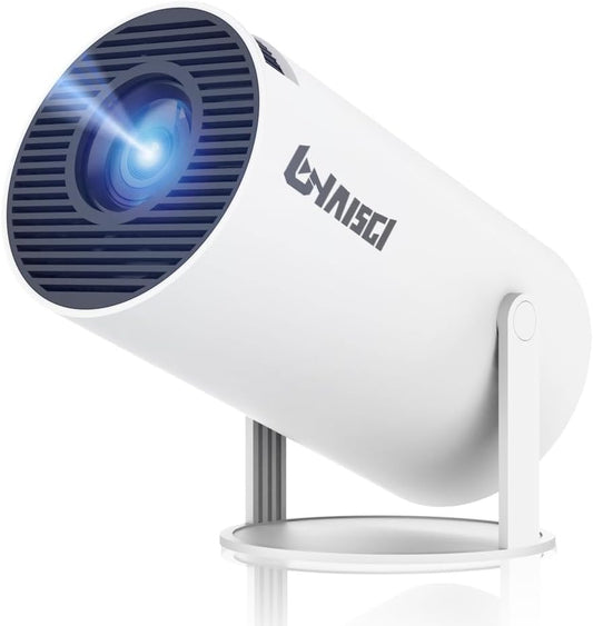 Mini Projector, 4K 1080P Support Portable Projector with Dual Band WIFI6 and Bluetooth 5.2 Android 13, Auto Keystone Correction, 180° Rotatable, 40"-150" Screen Video Projector