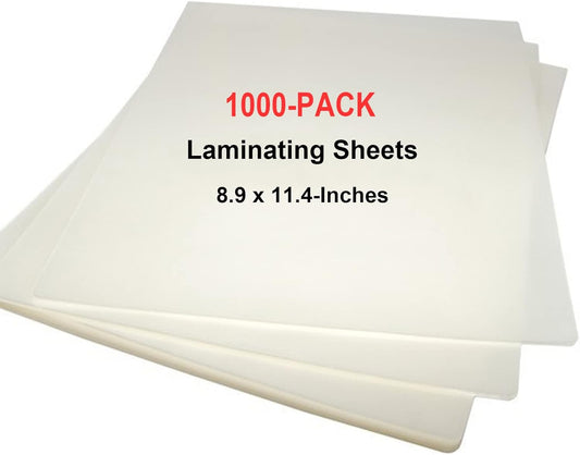 MPRT Laminating Sheets, 3 Mil Clear Thermal Laminating Pouches 8.9 x 11.4 Inches Laminate Sheet Paper for Laminator, 1000-Pack