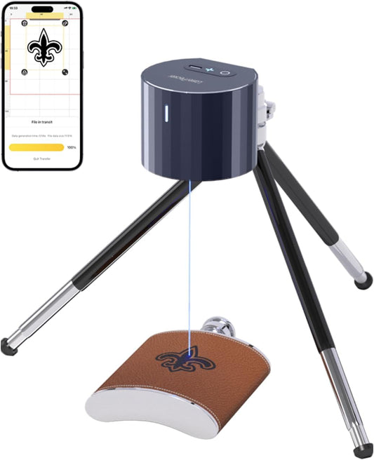 LaserPecker LP1 Pro Laser Engraver for Beginners, Mini Portable Laser Engraving Machine for Wood/Leather/Felt, 190g Lightweight, 10,000+ Hour Lifespan, Laser Safety Glasses Included, Basic Set