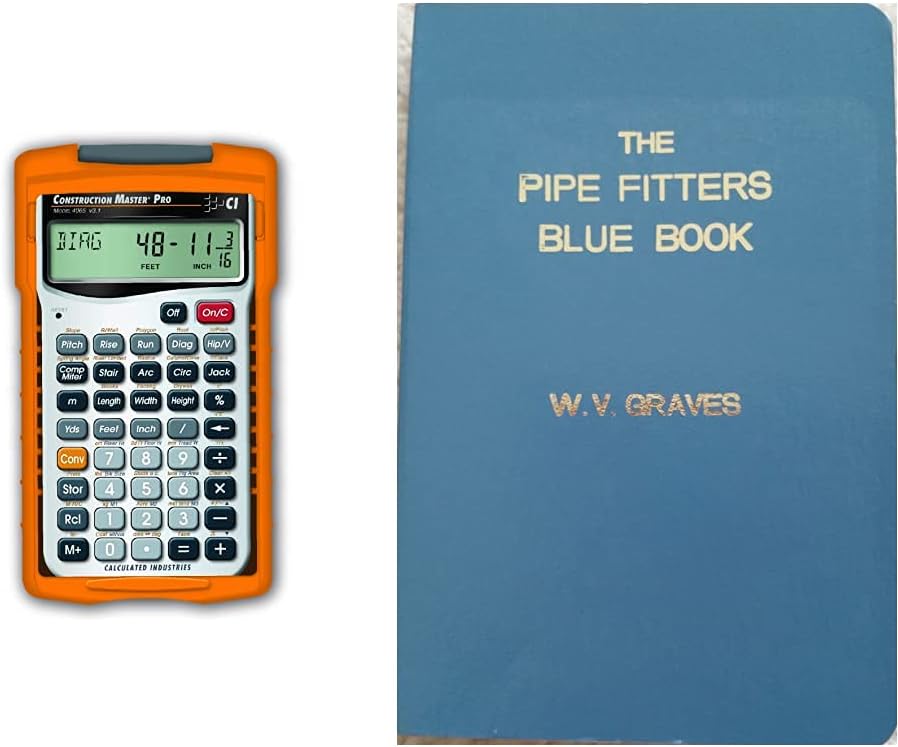 Calculated Industries 4065 Construction Master Pro Advanced Construction Math Feet-inch-Fraction Calculator for Contractors, Estimators & The Pipe Fitters Blue Book