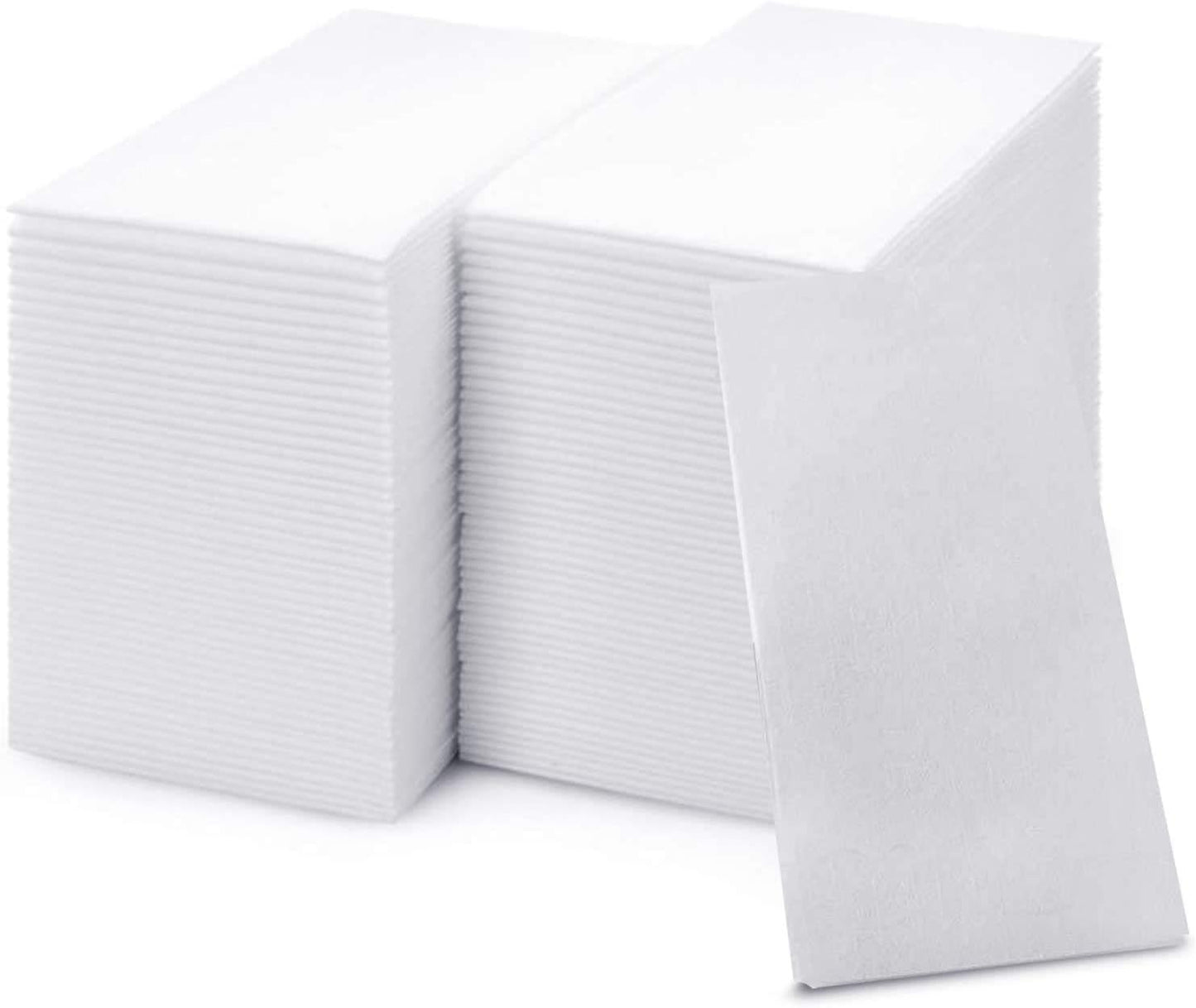 50 Paper Towels Cloth-Like Hand Tissue Paper Napkins, Disposable Hand Towels for Bathroom Guests, Disposable Face Towel for Guest, Washcloths or Dinner Napkin, Made in USA, White