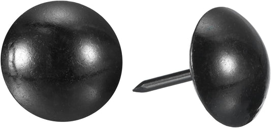 uxcell Upholstery Tacks Nail Pins Furniture, 18Pcs 16x20mm Thumb Tack Pins Assortment Kit Carbon Steel for Home Sofa DIY Decorative Nail Heads Nails, Black