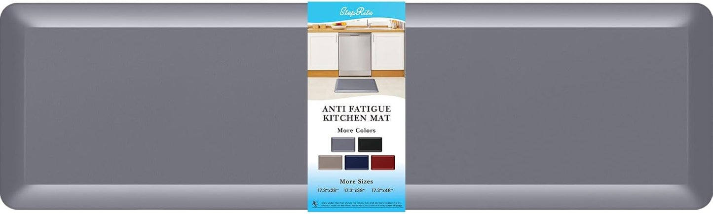4/5 Inch Thick Kitchen Mat Anti Fatigue Mat Kitchen Rugs Kitchen Decor Non-Slip, Stain Resistant, Waterproof Kitchen Mats Desk Mat for Kitchen, Office, Workshop, Grey, 17'' x 60''