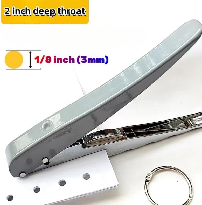 Heavy Duty Hole Punch - Single 1/8" (3mm) Hole Punch for Crafts, Cards, Paper Tags & Scrapbook