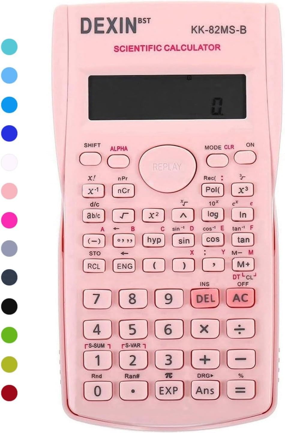 Scientific Calculators Desktop, Scientific Calculators for Students, Scientific Calculator 240 Functions 2 Line 10+2 Digits, Desk Math Calculator for School (Pink)