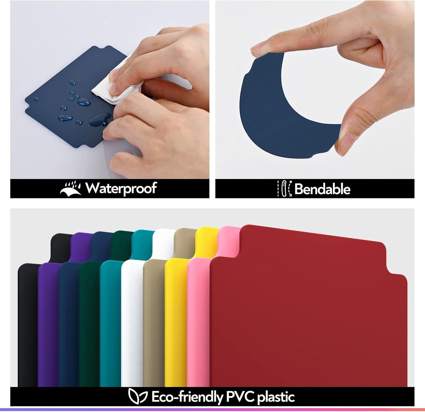 ZLCA 50-Piece Trading Card Dividers with Tabs, Plastic Separator for Storage Box Folder Record Baseball Games Sports Cards, 2.75 x 3.76 Inch (Blue)