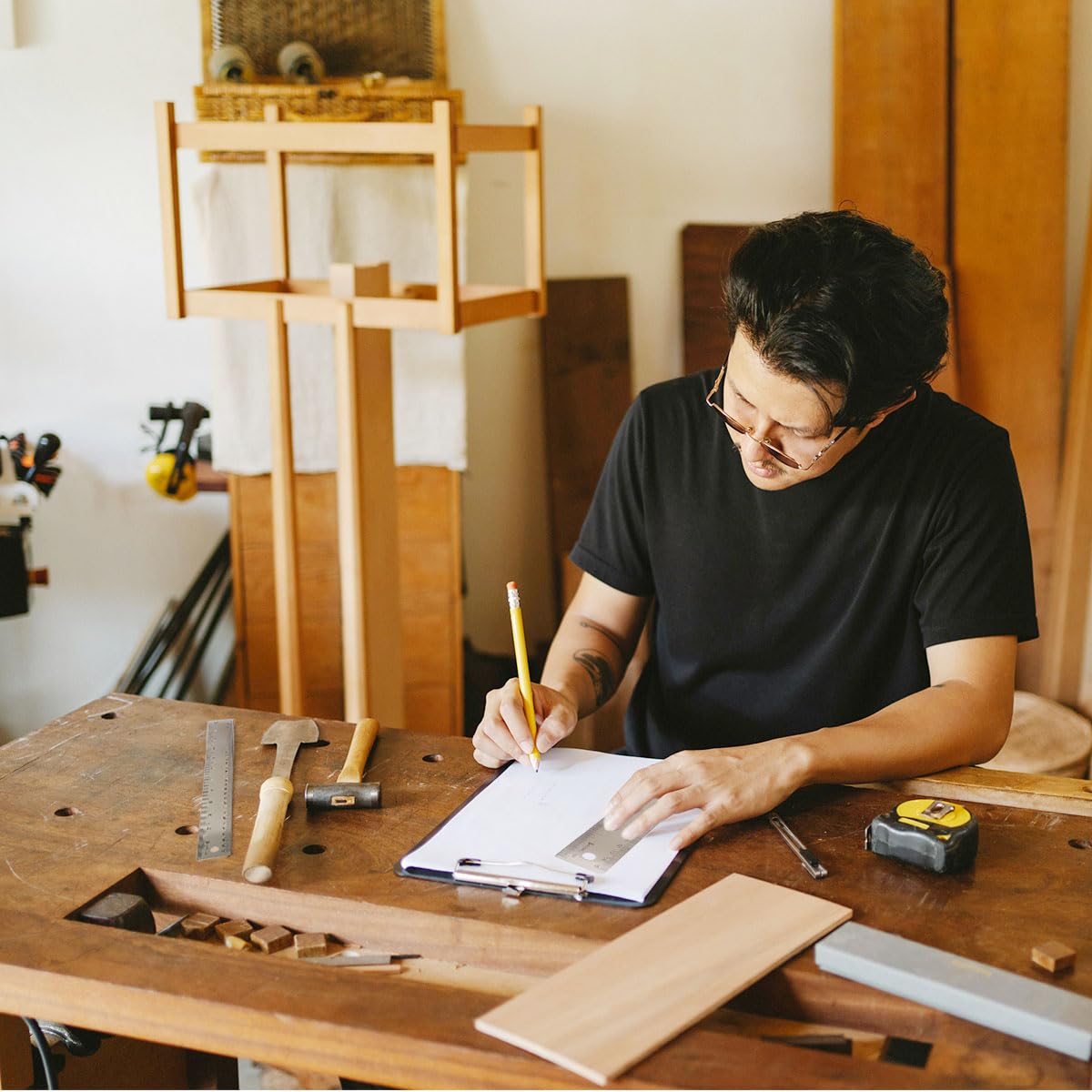 6-Inch and 12-Inch Stainless Steel Metal Ruler with Non-Slip Cork Backing - 2 Pack