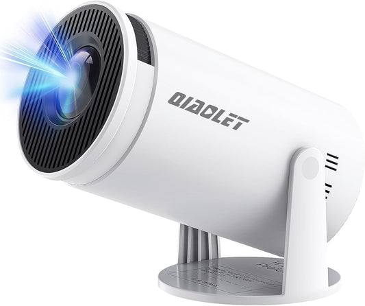 Mini Projector with Latest Android 13 - 2025 Portable Movie Projector with WiFi 6 Bluetooth 5.2: Built-in Apps, 4K/1080P Support, Auto Keystone, 180° Rotatable, 40"-130" Big Screen Video Projector