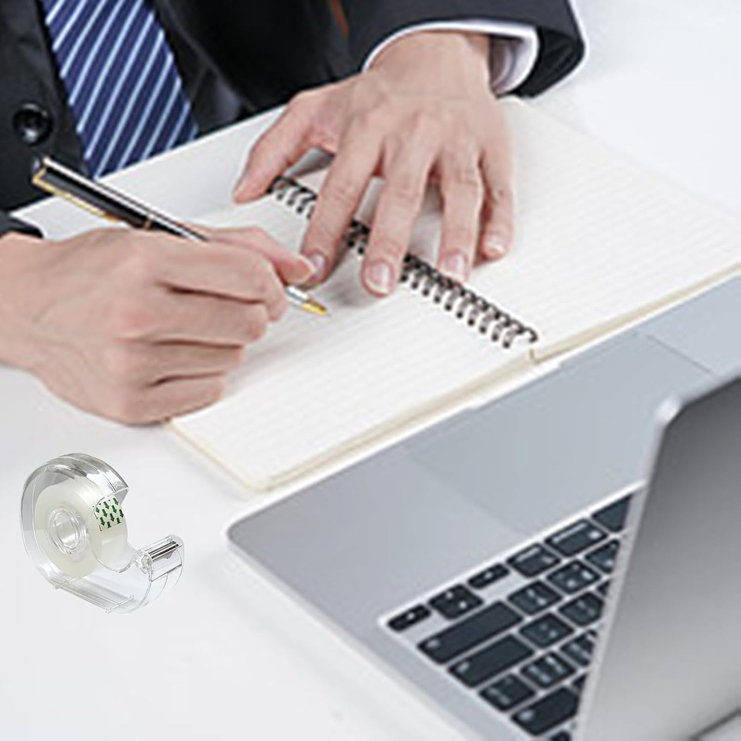 Clear Tape, Transparent Tape for Office, 3/4 in, Dispensered, 16 Packs