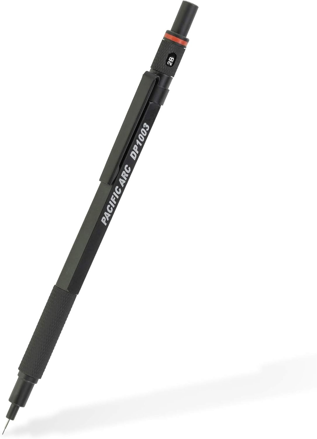 Pacific Arc Chromagraph Metal Mechanical Pencil .3 mm Black Barrel Mechanical Pencil with Built In Lead Pencil Grade Indicator, Lead Pencil Holder for Drafting, Sketching, and Drawing