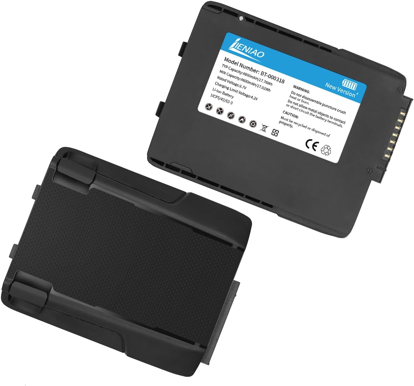 5 Pack for Zebra Scanner Battery TC77 BT-000318 [New Version 4800mAh] for Zebra TC77 Battery TC70 TC70x TC72 TC75 TC75x TC700H TC700K TC77HL TC720L Barcode Scanner BT-000318-01 (5)