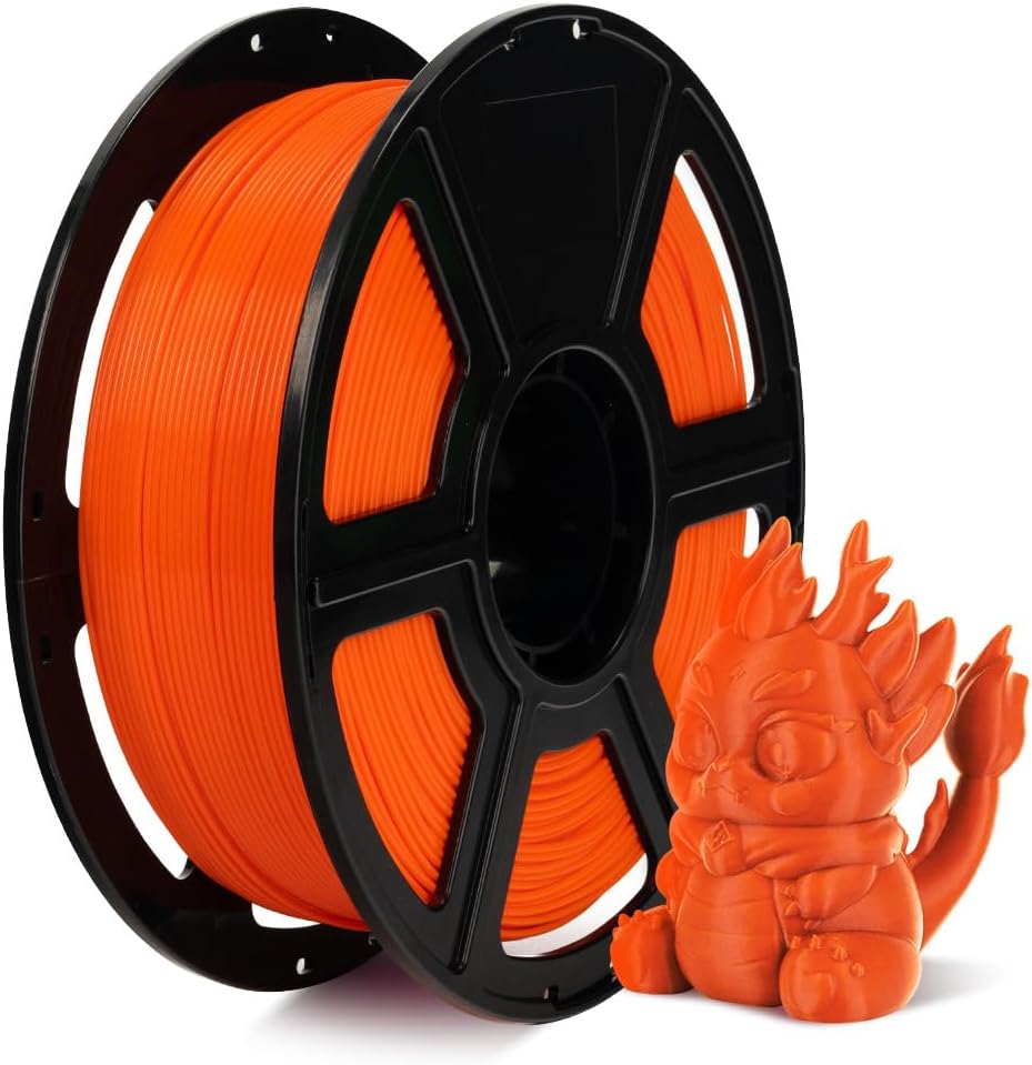 FLASHFORGE Rapid PLA Filament 1.75mm, High Flow Speedy 3D Printer Filament, Experience Exceptional Performance with 500mm/s High-Speed Printing, Neatly Wound & Top-Notch Filament (Orange)