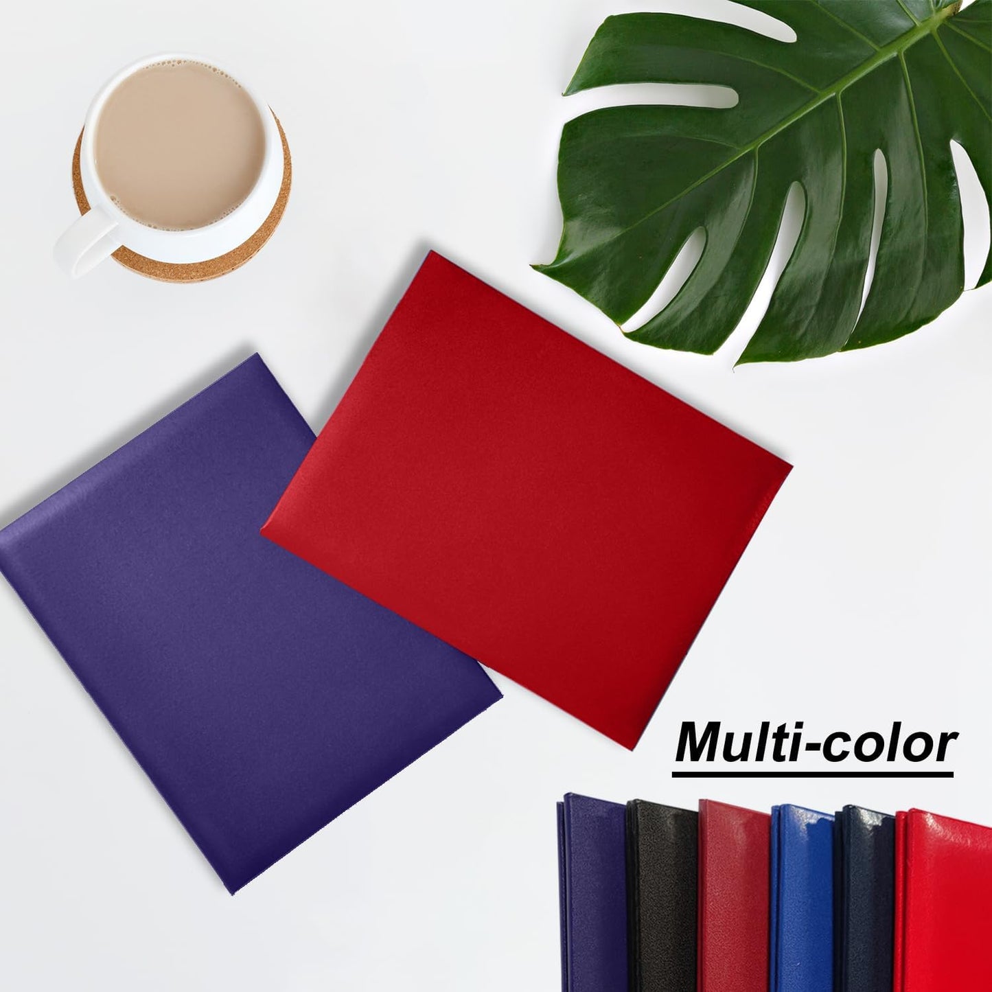 Certificate Holders 8.5"x11" Graduation Diploma Cover Document Leather Folders,Red-100 Pack