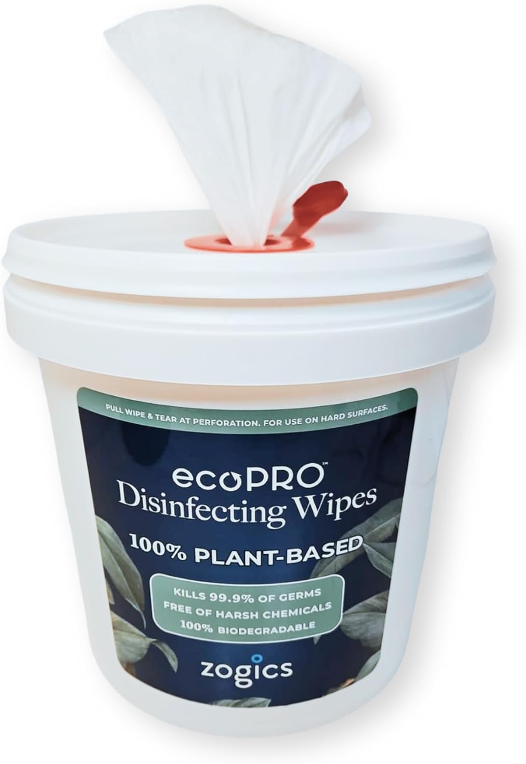 ecoPRO™ Plant-Based Disinfecting Wipes (800 Wipes) with Reusable Dispensing Bucket
