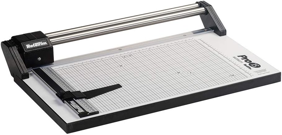 Rotatrim Pro 15 Inch Cut Professional Paper Cutter/Trimmer Precision Rotary Trimmer with Self-Sharpening Precision Steel Blades & Twin Stainless Steel Guide Rails (RCPRO15i)
