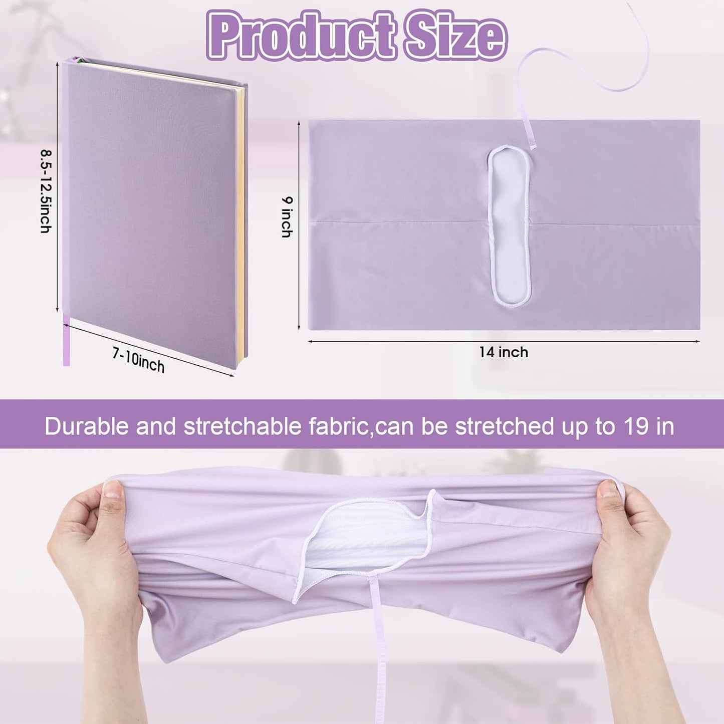 PerKoop 12 Pcs Jumbo Book Covers Stretchable Fabric School Book Protector Reusable Washable Cover Protector for Most Hardcover Textbooks (Vintage Color,9 x 11 Inch)