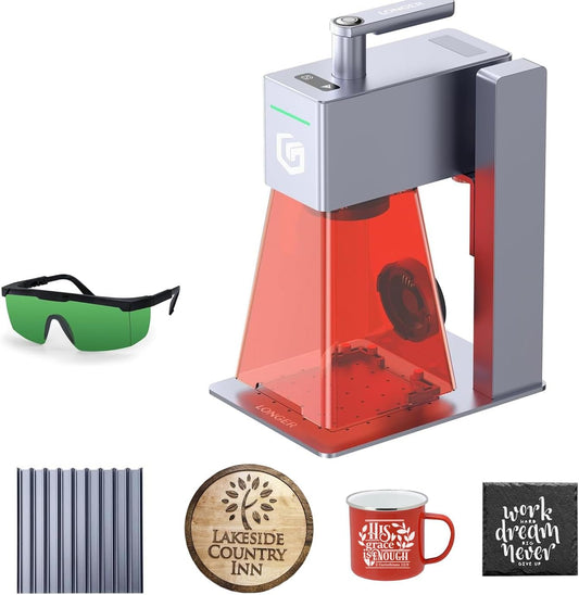 Longer Nano Pro Portable 12w Laser Engraver, 12000mW Output Laser Cutter Machine, DIY Engraver Tool for Wood, Acrylic, Leather, Cloth, Metal, Ceramics,5000mm/s High-Speed