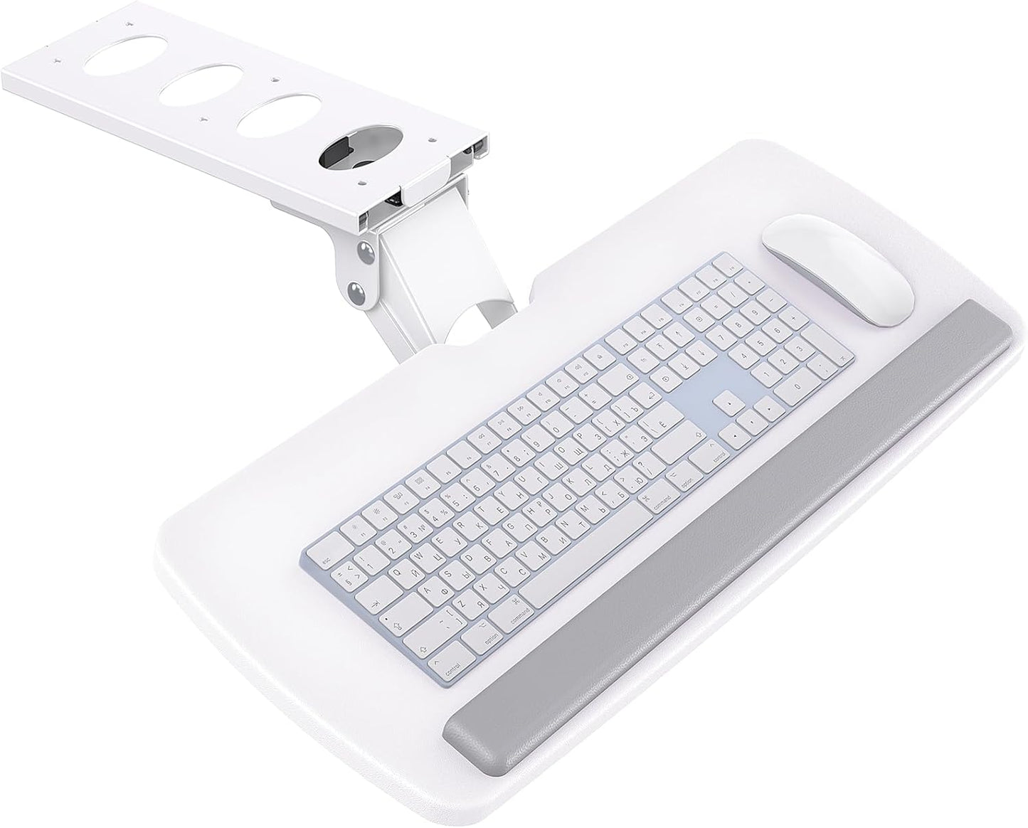 HUANUO Keyboard Tray Under Desk, 360 Adjustable Ergonomic Sliding Keyboard & Mouse Tray, 25" W x 9.8" D