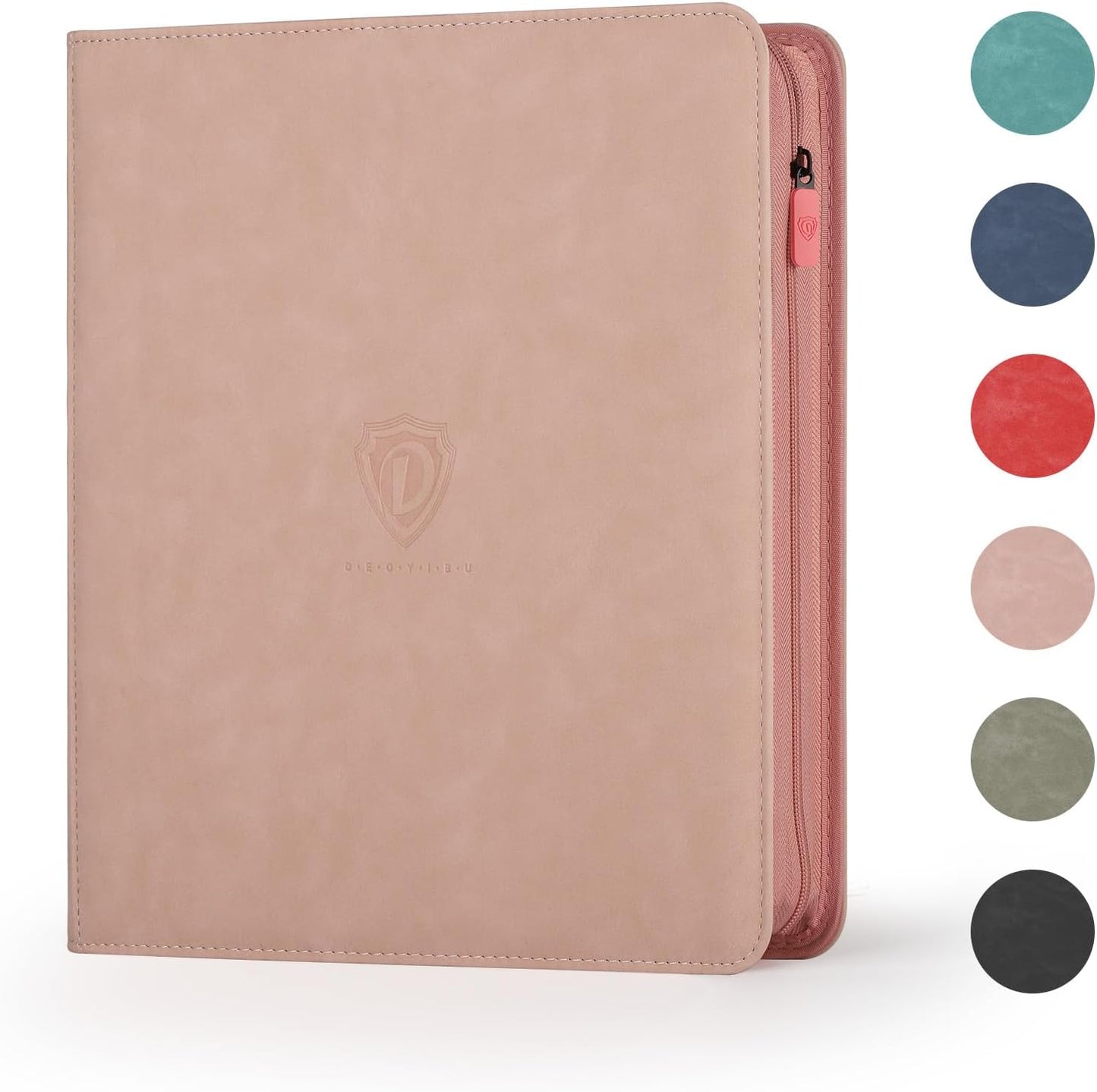 Trading Card Binder with Zip,12 Pockets Card Binder,720 Double Sided Pocket Card Collection Binder,Card Album Card Folder for MTG,TCG,Sports Cards,Game Cards,Pink