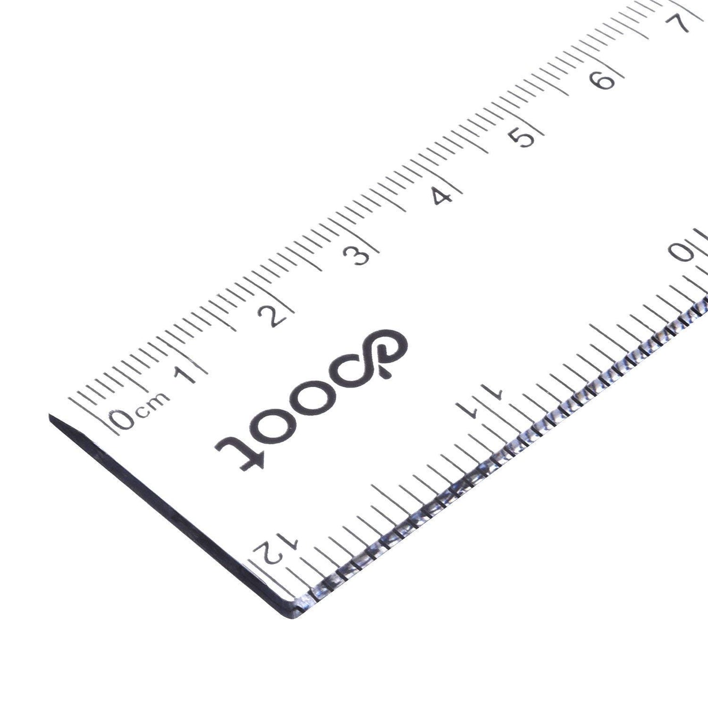 Eboot 2 Pack Clear Plastic Ruler 12 Inches Straight Ruler Plastic Measuring Tool for Student School Office