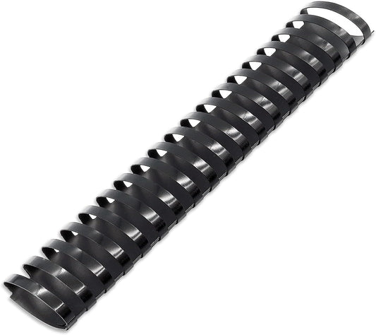 Binditek 10 Pack Plastic Binding Comb Spines, 2 Inch Diameter, 450 Sheet Capacity, 19 Ring, for Letter Size, Black, for Students and Coworkers