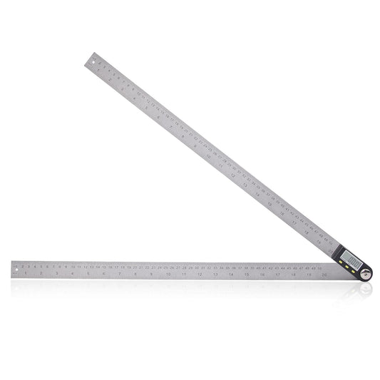 Delgada 20 inch/500mm Digital Protractor Stainless Steel Digital Display Angle Ruler Digital Angle Measuring Finder Tool for Woodworking